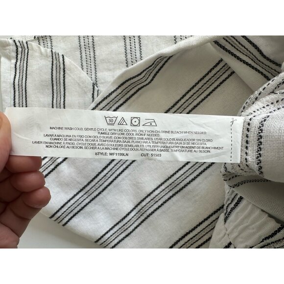 Royalty For Me Womens Pants L Wide Leg Slit Elastic Waist Boho Beach Resortwear - Picture 12 of 13